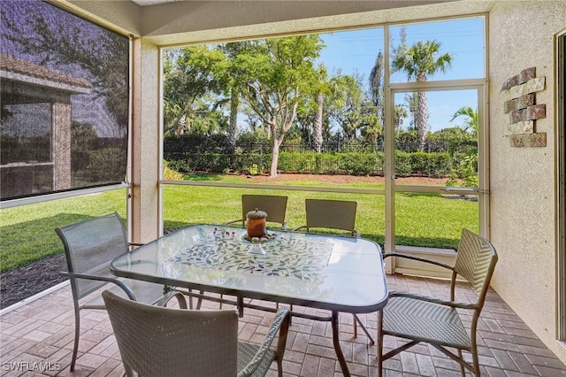 view of sunroom