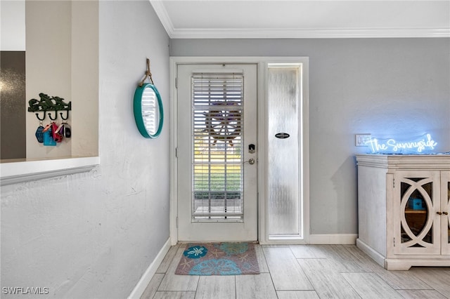 doorway with ornamental molding