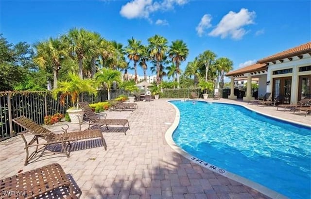 view of pool with a patio