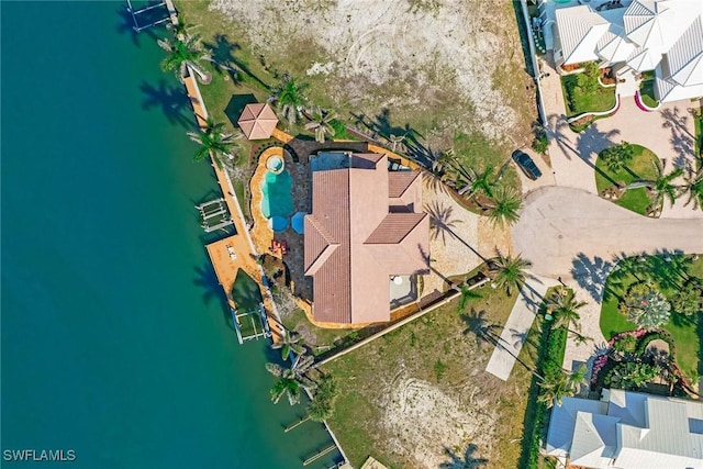 342 Germain Ave, Naples, FL 34108 - aerial view with a water view