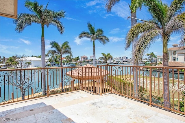342 Germain Ave, Naples, FL 34108 - balcony featuring a residential view and a water view