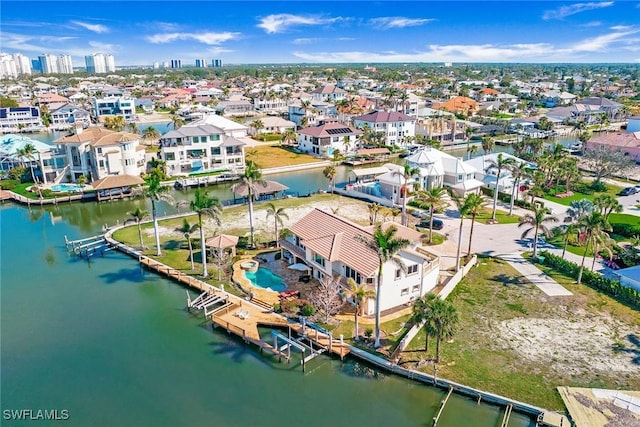 342 Germain Ave, Naples, FL 34108 - aerial view with a residential view and a water view