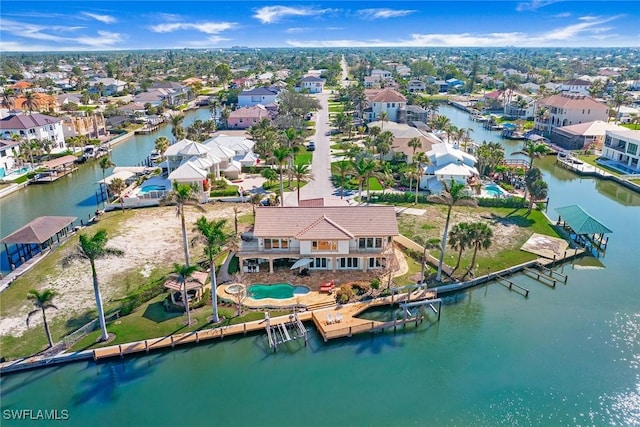 342 Germain Ave, Naples, FL 34108 - bird's eye view featuring a residential view and a water view