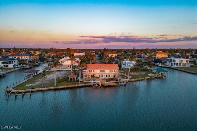 342 Germain Ave, Naples, FL 34108 - drone / aerial view featuring a residential view and a water view