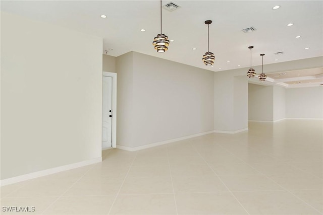 342 Germain Ave, Naples, FL 34108 - empty room featuring light tile patterned floors, visible vents, and recessed lighting