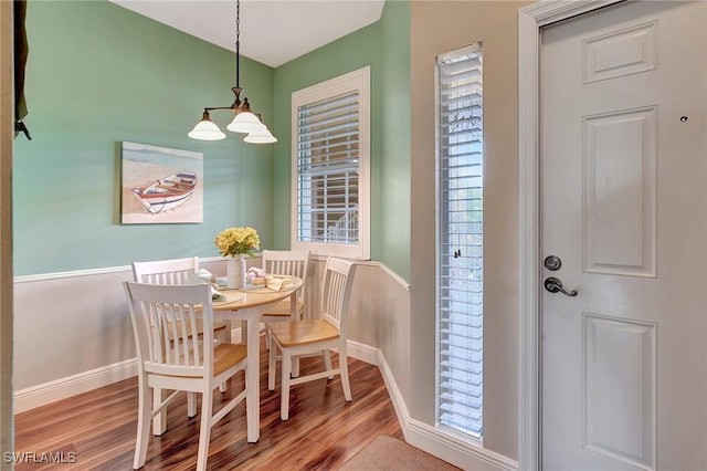 dining room featuring hardwood / wood-style floors