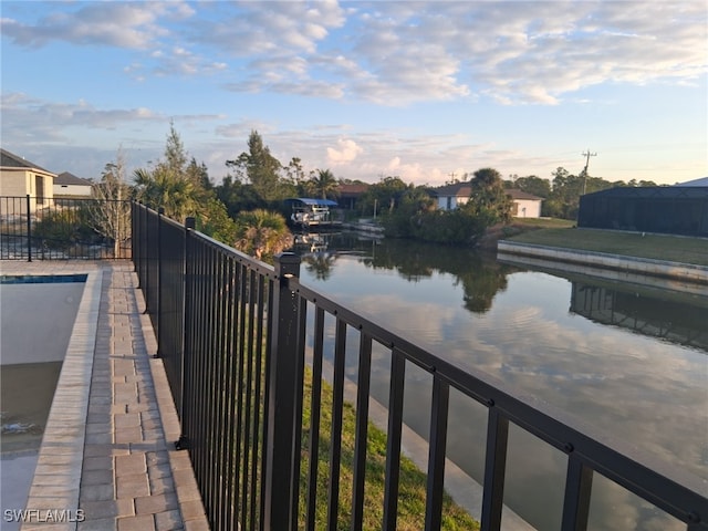 view of water feature