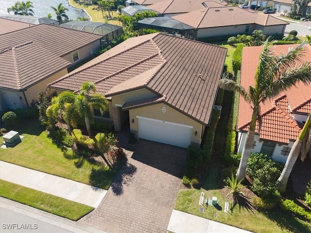 drone / aerial view featuring a residential view