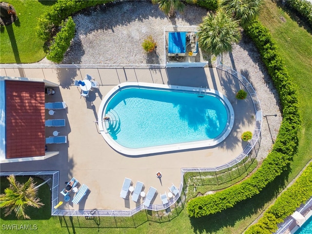 view of pool with a patio