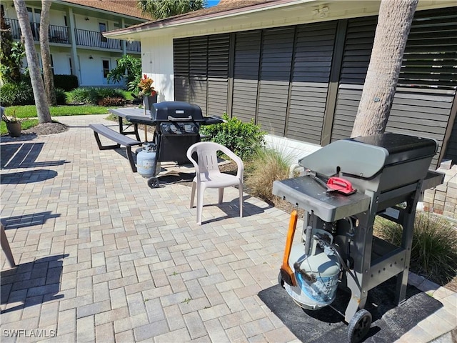 view of patio / terrace with area for grilling