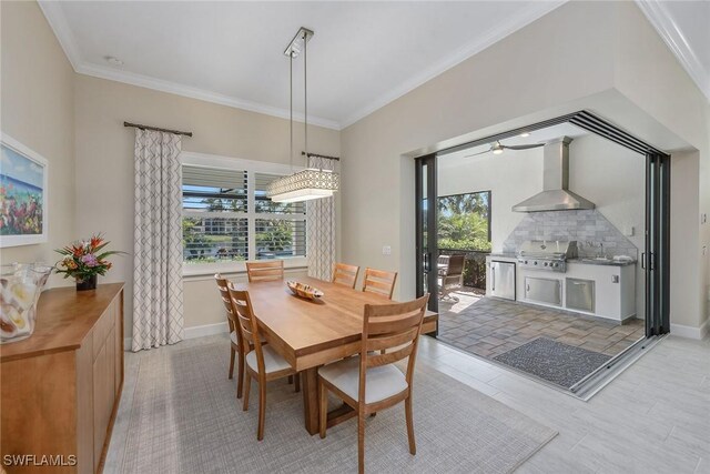 2720 Amaranda Ct, Naples, FL 34114 - dining space with crown molding