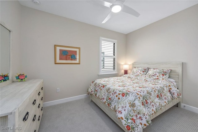 2720 Amaranda Ct, Naples, FL 34114 - bedroom with light colored carpet and ceiling fan