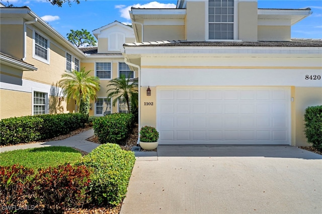 view of front of home featuring a garage