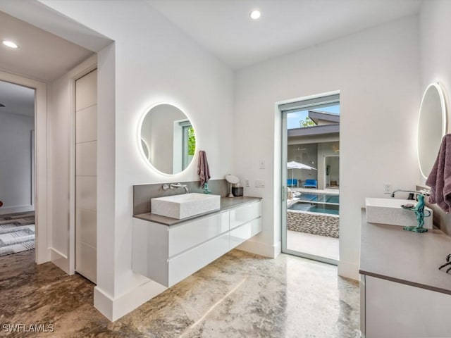 bathroom featuring vanity