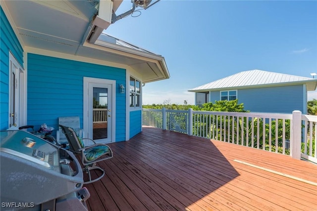 621 Rum Rd, Captiva, FL 33924 - wooden deck with grilling area