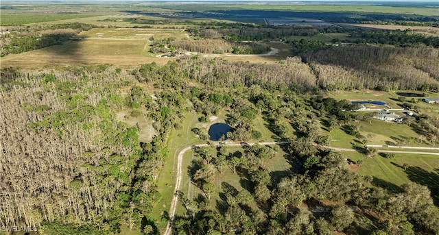 bird's eye view with a rural view