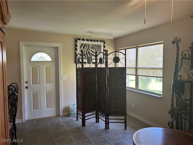 view of tiled foyer