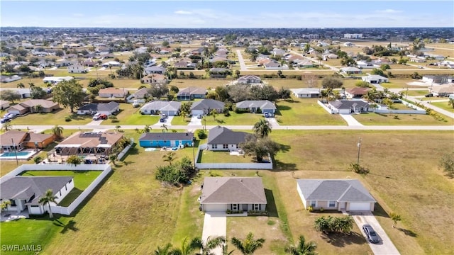 bird's eye view featuring a residential view