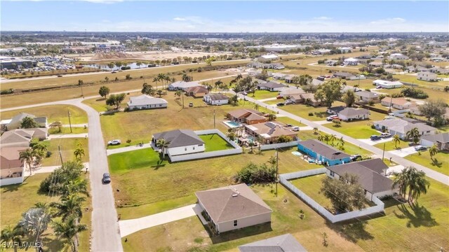 drone / aerial view with a residential view