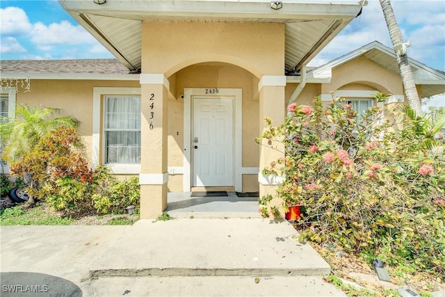 view of doorway to property