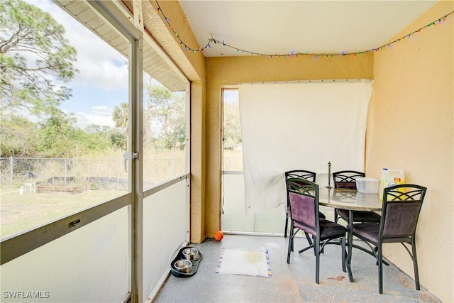 view of sunroom