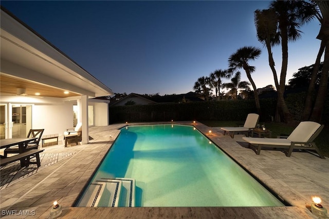 4611 Crayton Rd, Naples, FL 34103 - view of swimming pool featuring a patio area and a fenced backyard