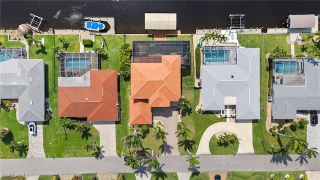 drone / aerial view featuring a residential view