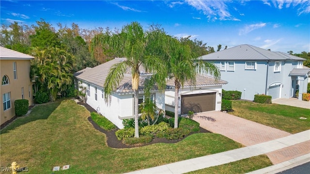 view of front of house with a front yard