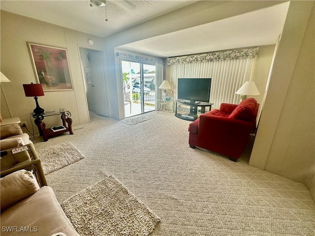 view of carpeted living room