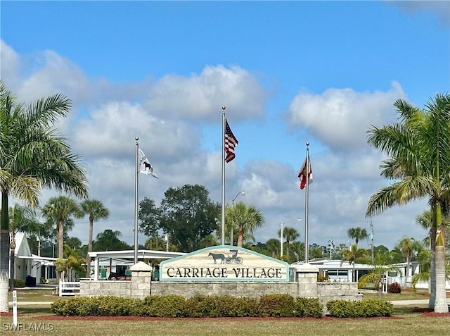 view of community sign