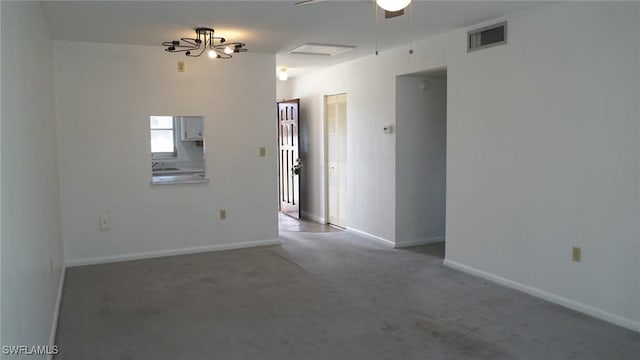 view of carpeted empty room