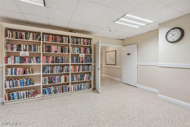 interior space featuring a paneled ceiling