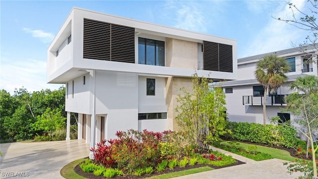 view of property featuring a garage