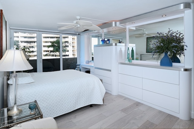 bedroom featuring light hardwood / wood-style flooring