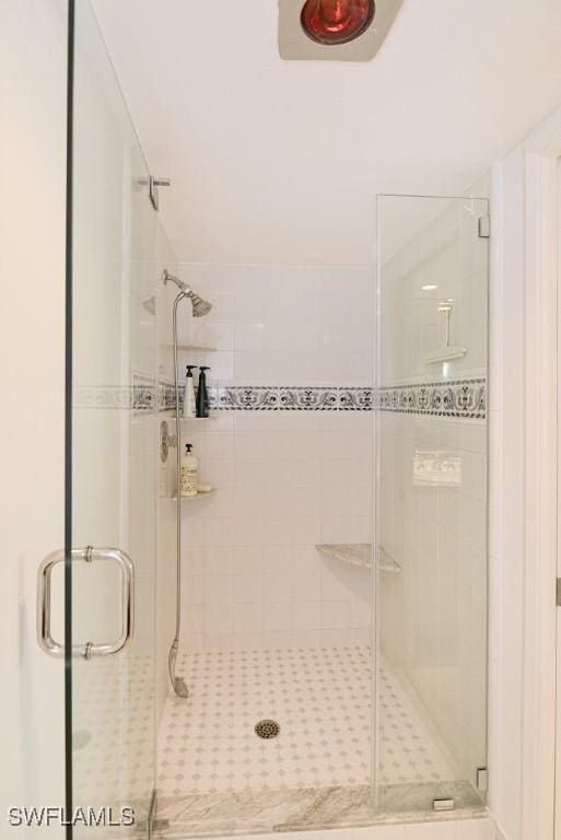 bathroom featuring walk in shower