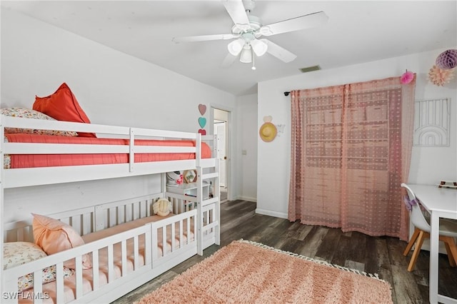 5060 Melaluca Dr, Fort Myers, FL 33905 - bedroom featuring wood finished floors and a ceiling fan