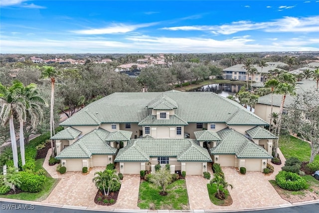 aerial view featuring a residential view