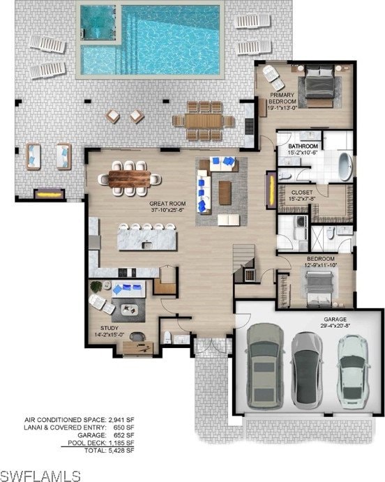 1308 Ridge St, Naples, FL 34103 - view of room layout