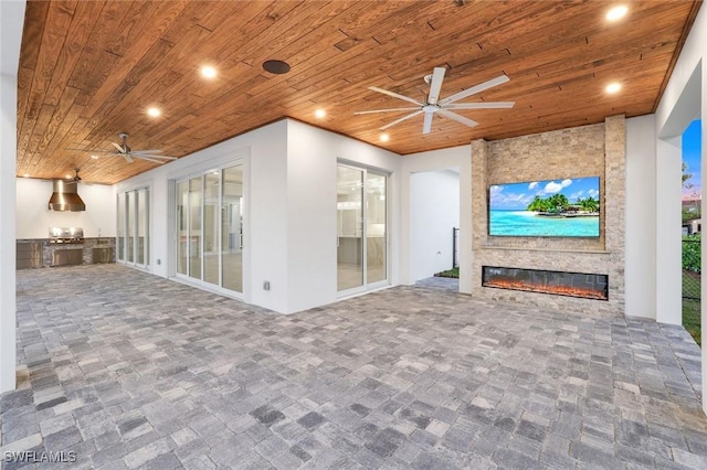1308 Ridge St, Naples, FL 34103 - view of patio featuring area for grilling and ceiling fan