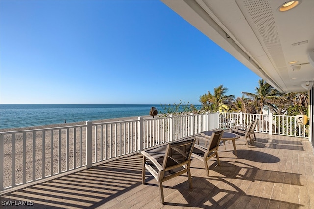 1 Sunset Captiva Ln, Captiva, FL 33924 - view of patio / terrace featuring view of water and beach