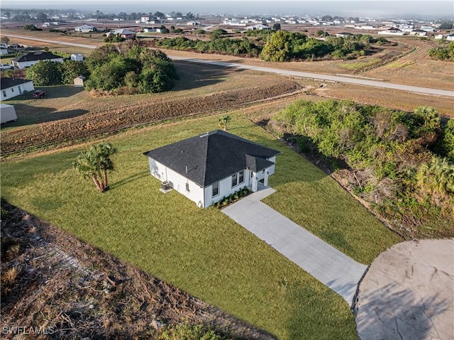 drone / aerial view featuring a rural view