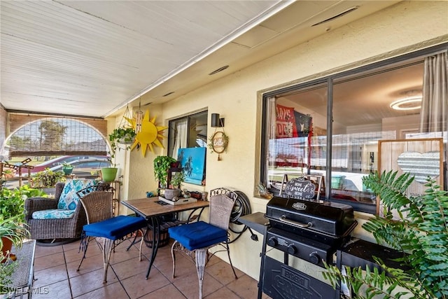 view of patio featuring area for grilling