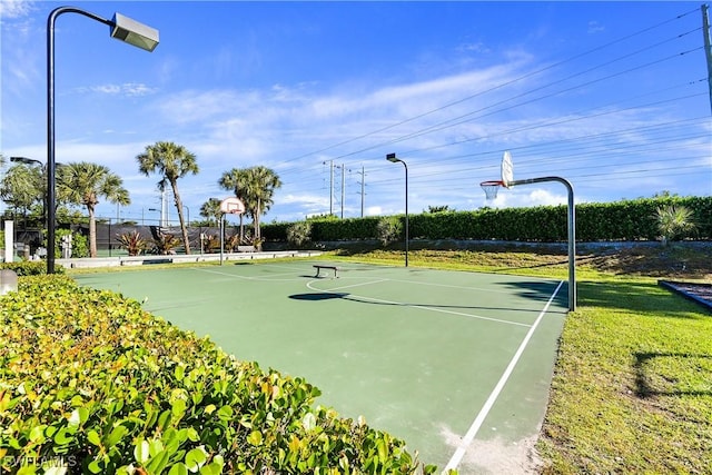 view of basketball court