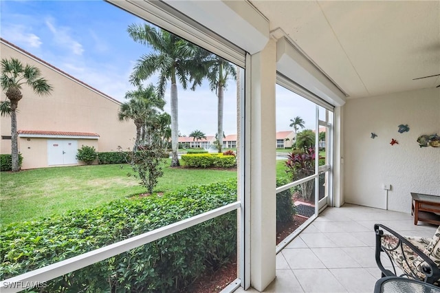 view of sunroom / solarium