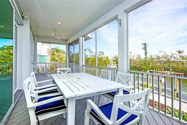 view of sunroom