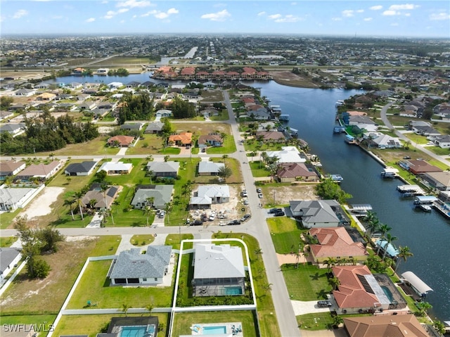 142 SW 35th Ave, Cape Coral, FL 33991 - birds eye view of property featuring a water view