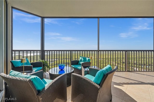 view of sunroom