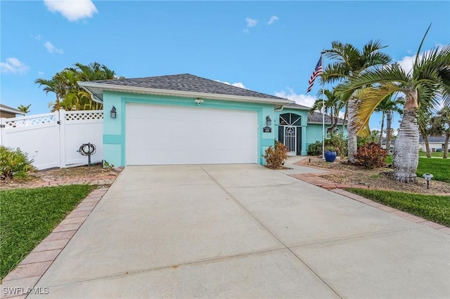 ranch-style house with a garage