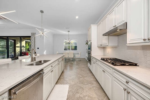 kitchen featuring white cabinetry, appliances with stainless steel finishes, and sink