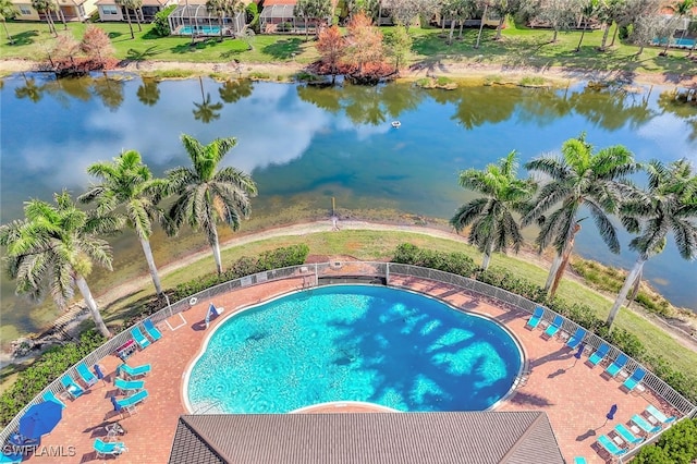14558 Manchester Dr, Naples, FL 34114 - view of pool with a water view